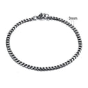 Chunky Stainless Steel Curb Chain Bracelet Men's Jewelry