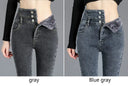 Thermal Winter Thick Fleece High-Waist Warm Skinny Jeans