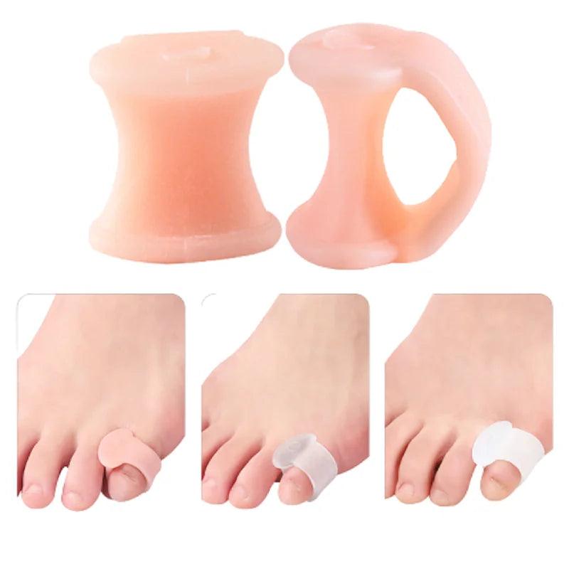 2pcs=1pair Separator Finger Feet Care Protector Silicone Toe Orthopedic Products Bunion Corrector Hallux Valgus For Pedicure  ourlum.com   