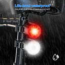 Waterproof Portable Mini Bike Lamp White Front Light Red Taillight