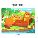 Wooden Cartoon Animal 3D Puzzle for Kids: Educational Toy for Children  ourlum.com   