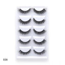 New Full 5 Pairs one box 3D Mink Hair False Eyelashes Natural Thick Long Eye Lashes Wispy Makeup Beauty Extension Tools H13  ourlum.com 5PairsE08  