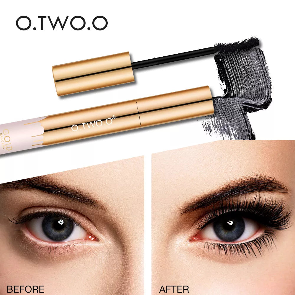 O.TWO.O 4D Fiber Lash Mascara Lengthening Eyelash Curving Brush Eyes Makeup Waterproof Long Lasting Mascara Facil Cosmetics  ourlum.com   