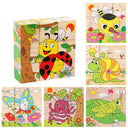 Wooden Blocks Puzzle Game: Animal, Fruit, Traffic Theme Learning Toy  ourlum.com Insect  