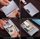 Casekey Mens Slim Wallet with Money Clip RFID Card Holder