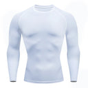 Men Compression Running T-shirt Fitness Tight Long Sleeve Sport Shirts Training Jogging Tops Gym Sportswear Dry Fit Rashgard