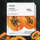 Skin Care Natural Fruit Plant Facial Mask Moisturizing Oil-Control Blueberry Cucumber Pomegranate Fruit Aloe Sheet Face Mask  ourlum.com 1pc papaya  