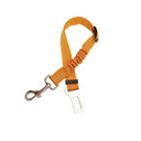 Enhanced Adjustable Car Pet Seat Belt with Reflective Nylon Strap and Elastic Bumper  ourlum.com Orange  