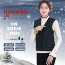 11 Area Heating Vest Men Women Casual V-neck USB Heated Jacket