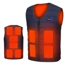 11 Area Heating Vest Men Women Casual V-neck USB Heated Jacket