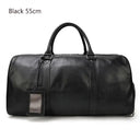 Natural Cowskin Travel Bags Waterproof Men's Leather Bag 55cm