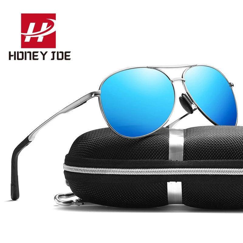 Unisex Vintage Polarized Pilot Sunglasses with UV400 Protection - Stylish Metal Frame