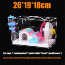 Acrylic Hamster Cage with Villa and Pipes: Spacious and Fun Living for Small Pets  ourlum.com 1 1 Set 