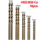 Titanium Coated Cobalt Drill Bits Set for Precision Drilling