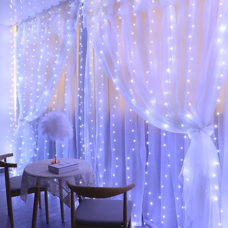 Christmas Lights Curtain Garland: Create Festive Ambiance with 8 Modes  ourlum.com   