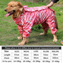 Large Dog Waterproof Raincoat Hooded Jacket Overalls - 6XL  ourlum.com Pink Camouflage 22 