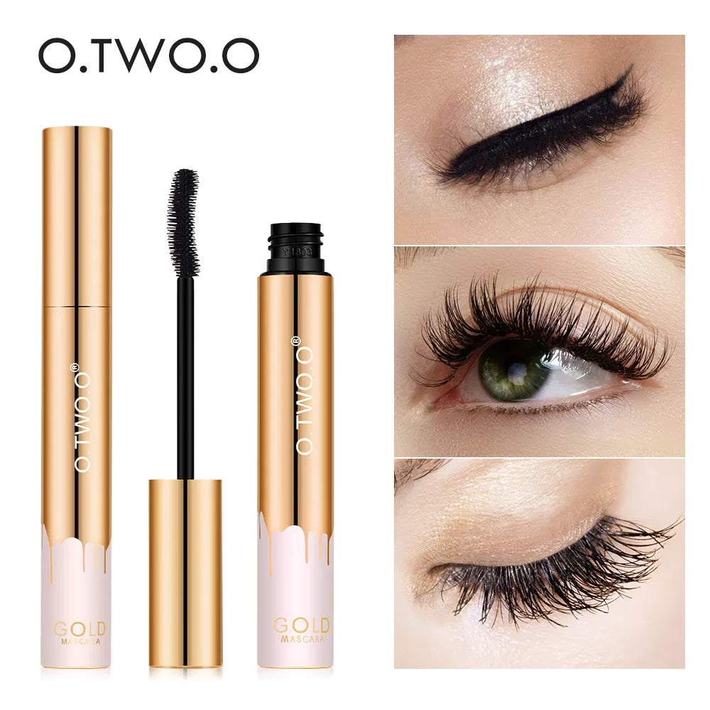 O.TWO.O 4D Fiber Lash Mascara Lengthening Eyelash Curving Brush Eyes Makeup Waterproof Long Lasting Mascara Facil Cosmetics  ourlum.com   