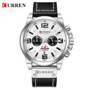 CURREN Chronograph Military Sport Watch: Stylish Waterproof Timepiece  ourlum.com silver white CHINA 