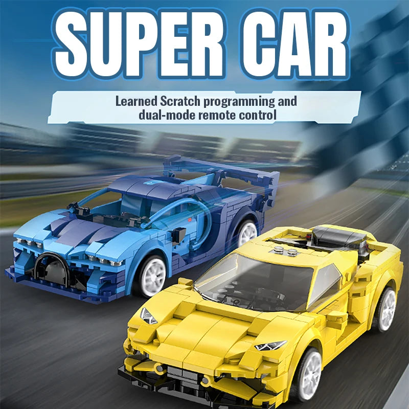City Car Racing Building Blocks Set with APP Programming and Remote Control - Educational Toy for Kids  ourlum.com   