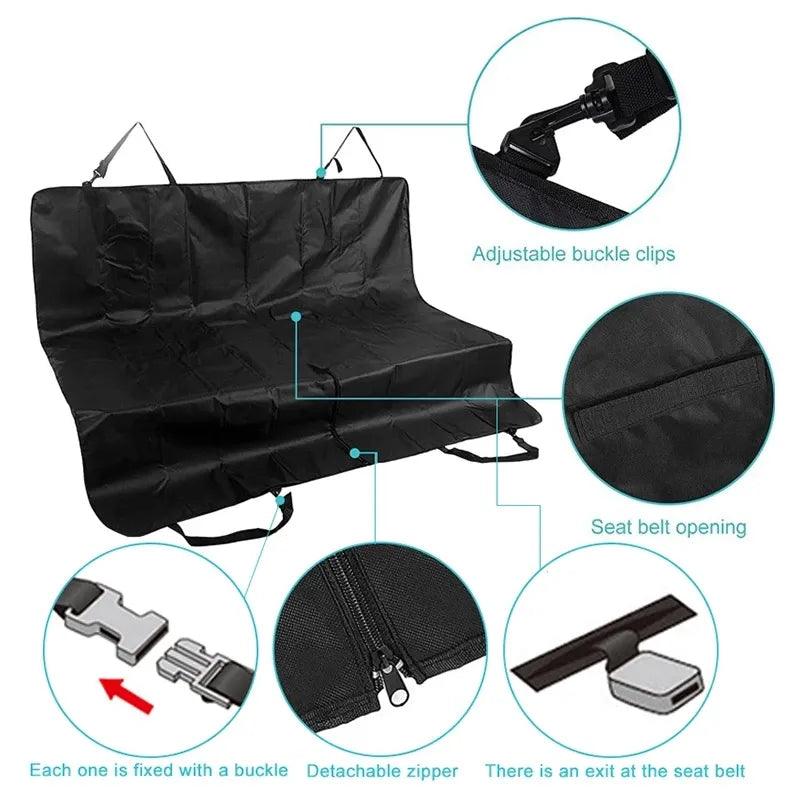 Waterproof Dog Seat Cover with Hammock: Pet Travel Mat for Car Safety & Comfort  ourlum.com   