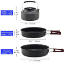 Portable Aluminum Camping Cookware Set for Outdoor Use