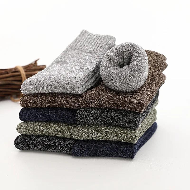 5-Pack Premium Wool Blend Winter Socks for Men - Cozy Christmas Gift Idea  ourlum.com   