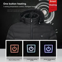 Men 9 Areas Heated Jacket USB Winter Electric Heating Coat