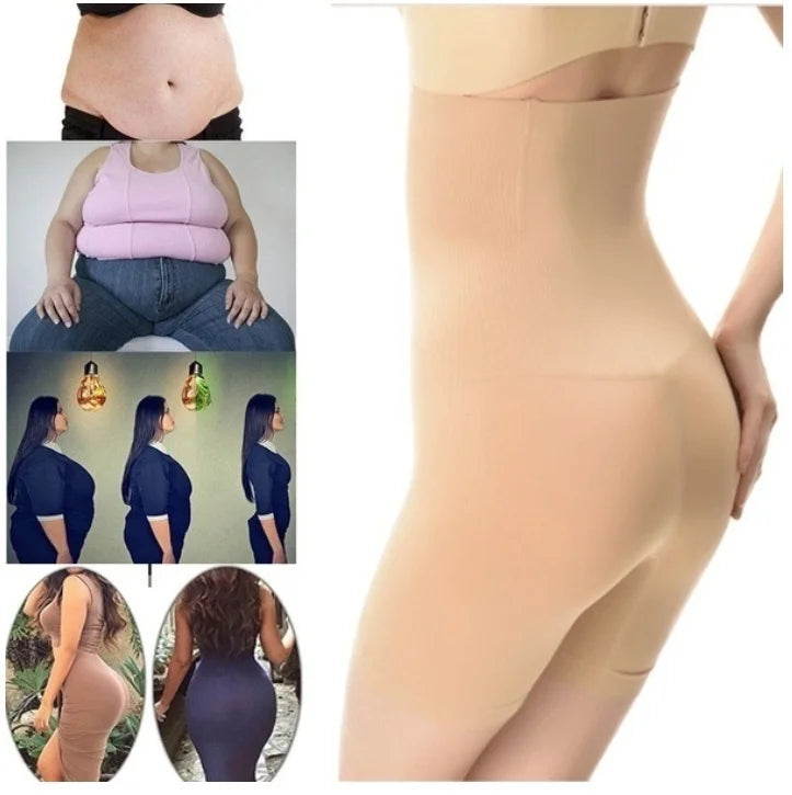 High Waist Body Shaper Pants for Plus Size Women - Tummy Control & Slimming Fajas