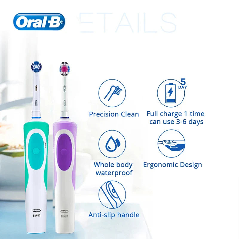 Original Oral B Vitality Electric Toothbrush Smart Timer Adult Toothbrushes Waterproof Inductive Rechargeable Oralb Deep Clean