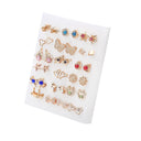 Women Acrylic Crystal Stud Earrings Set: Trendy Small Studs for Fashionable Women  ourlum.com 07  