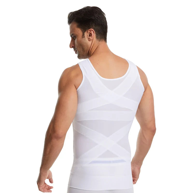 Men's High Elastic Shapewear Vest - Tummy Control Slimming Tank for Ultimate Comfort