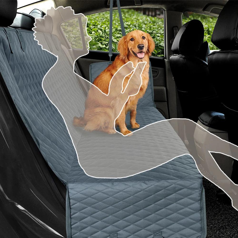 Pet Travel Dog Car Seat Cover with Waterproof Hammock and Safety Features  ourlum.com   