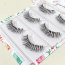 NEW 3D Mink Lashes Natural short Full Strip Lashes Transparent terrier Short Mink Lashes Style False Eyelashes  ourlum.com 3pairs C42  