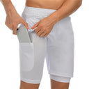 Summer 2024 Running Shorts Men 2 in 1 Quick Dry Gym Shorts