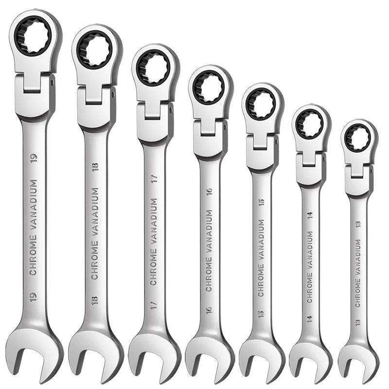 Flex Head Ratchet Wrench Spanner Metric Tool for Auto and Home Repair  ourlum.com 24mm  