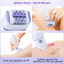 3in1 Women Epilator Electric Female Hair Removal Shaver