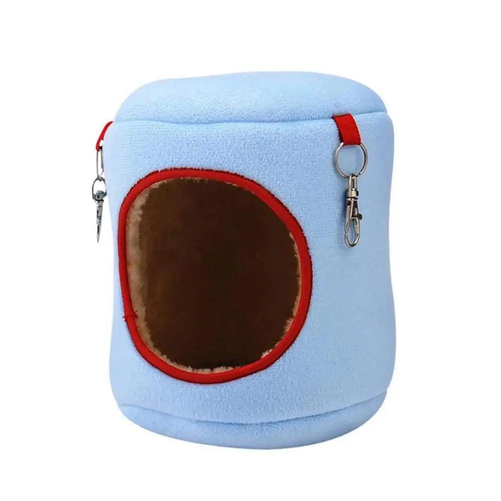 Bird Nest Hammock Parrot Warm Cotton Pet Bed House Sleep Cozy Blue Pink Size M  ourlum.com CHINA  