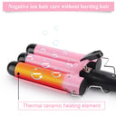 Professional Hair Curling Iron Ceramic Triple Barrel Waver Tool