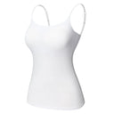 Adjustable Cotton Cami with Shelf Bra Women's Tank Top