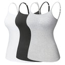 Adjustable Cotton Cami with Shelf Bra Women's Tank Top