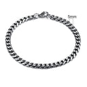 Chunky Stainless Steel Curb Chain Bracelet Men's Jewelry