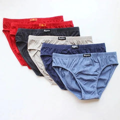 Men's Cotton Briefs: Breathable Underwear in Solid Colors - Ultimate Comfort and Style