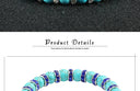 Blue Beaded Bracelet Charm Natural Stone Crystal Septa Stretch