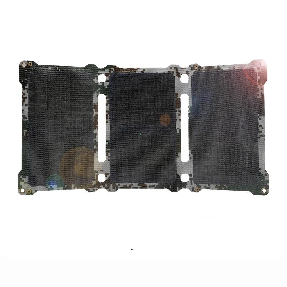 ALLPOWERS Camouflage Solar Panel 5V 21W Mobile Power Bank Charger Outdoor Camping Foldable Solar Battery USB Charger  ourlum.com   