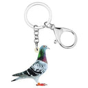 Acrylic Carrier Pigeon Keychains: Trendy Bird Bag Purse Charms for Women & Men  ourlum.com Multicolr  