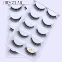 New Full 5 Pairs one box 3D Mink Hair False Eyelashes Natural Thick Long Eye Lashes Wispy Makeup Beauty Extension Tools H13  ourlum.com 5Pairs3dh-11  