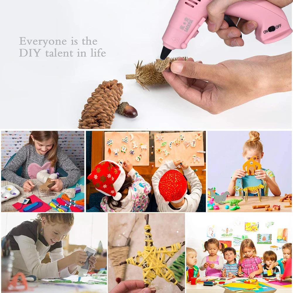 Cordless Hot Melt Glue Gun Child Hand Crafts Home DIY Repair Use 7mm Glue Stick Wireless Glue Gun 3.6V 2000mAh 60 min use time  ourlum.com   