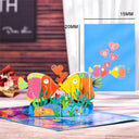 3D Animals Pop-up Cards: Butterflies, Unicorns, Cats & Dogs Gift  ourlum.com Tropical Fish  