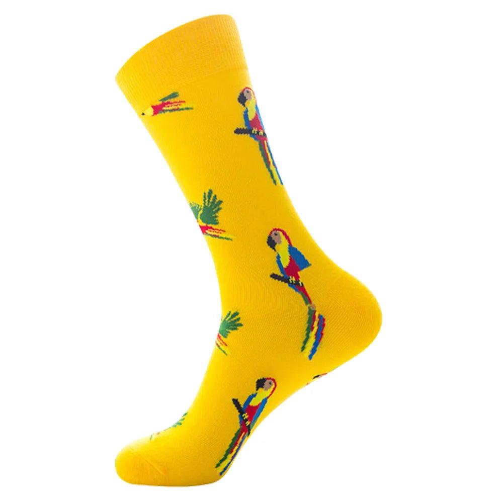 Animal Cartoon Novelty Graphic Cotton Crew Socks: Fun Design for Men & Women  ourlum.com   