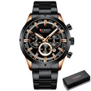 CURREN Men's Luxury Chronograph Sports Watch: Stylish Waterproof Timepiece  ourlum.com Gold Black Box  